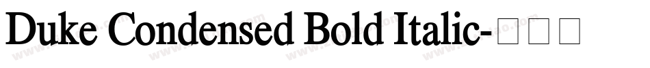 Duke Condensed Bold Italic字体转换